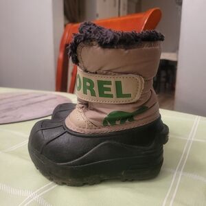 Sorel Kids Winter Boots - Black and Tan